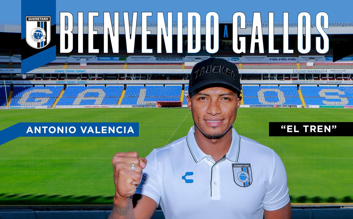 Antonio Valencia, nuevo jugador del Querétaro