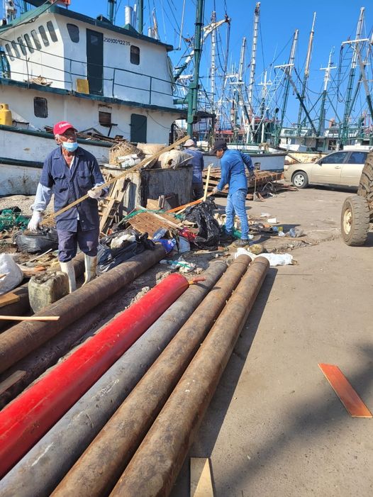 Buscan mantener limpio el muelle pesquero en Mazatlán