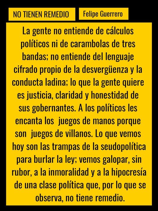 NO TIENEN REMEDIO...