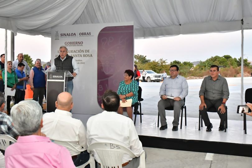 *Inauguran el Gobernador y el Presidente Municipal avenida Santa Rosa con una in