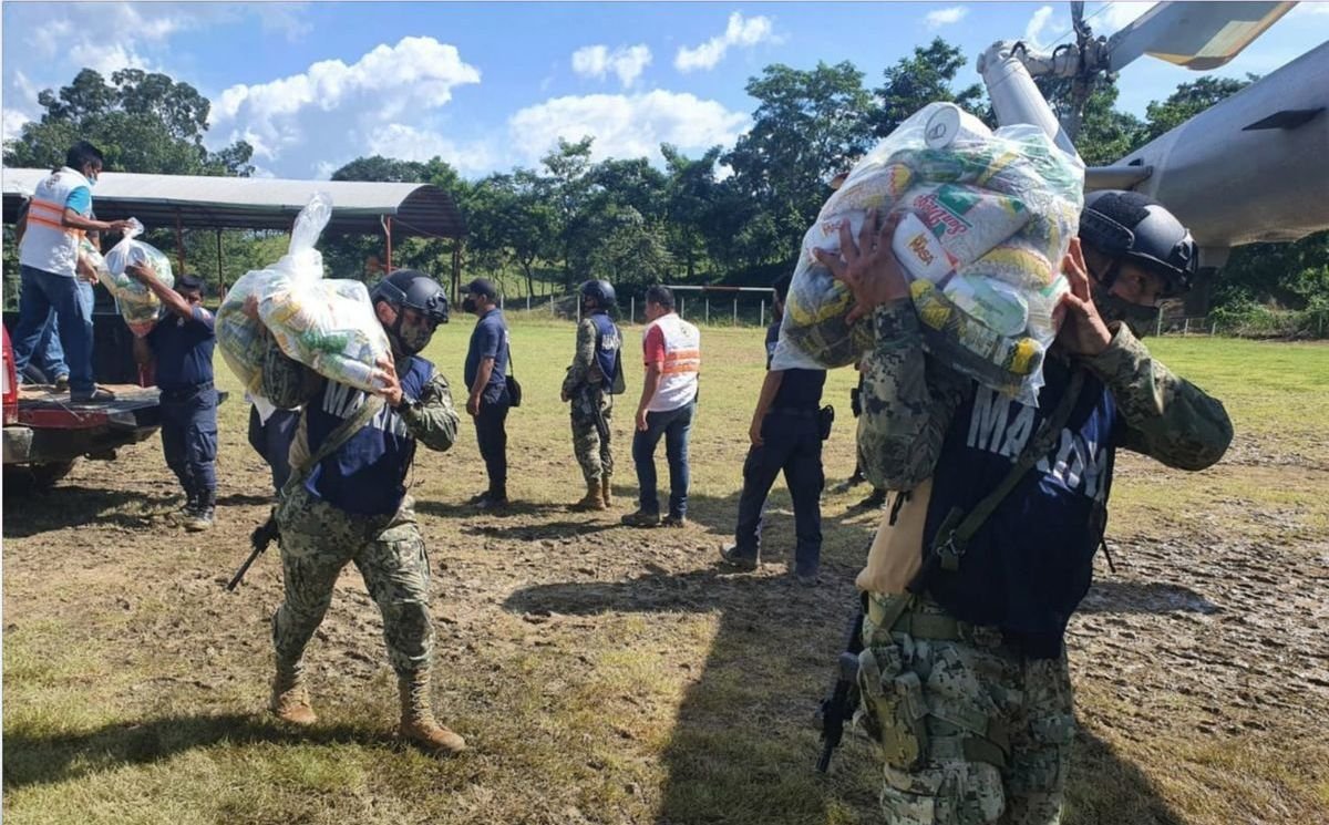 Por afectaciones en Chiapas y Tabasco, Marina refuerza apoyo