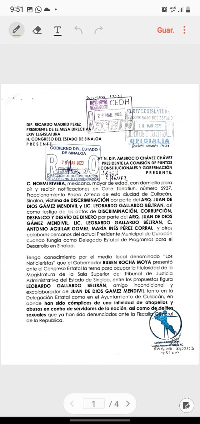 NOEMI RIVERA, CIUDADANA QUE ENTREGÓ AL PRESIDENTE LÓPEZ OBRADOR CARPETA QUE CONT