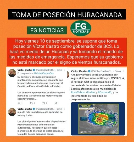 TOMA DE POSECIÓN HURACANADA...