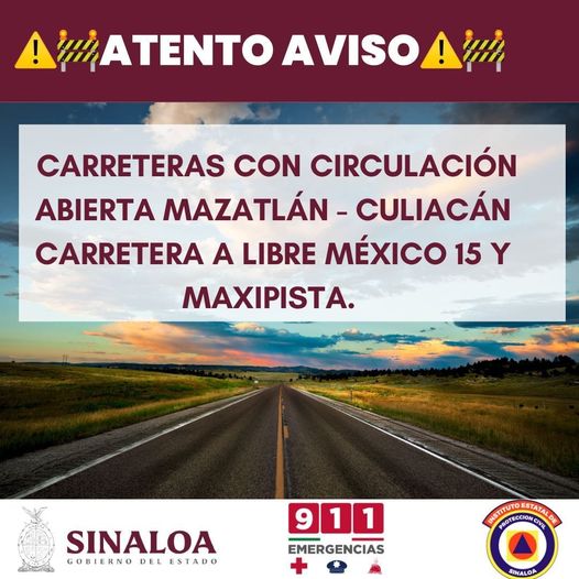 *Todas las carreteras permanecen abiertas al tráfico pese a las lluvias de “Norm