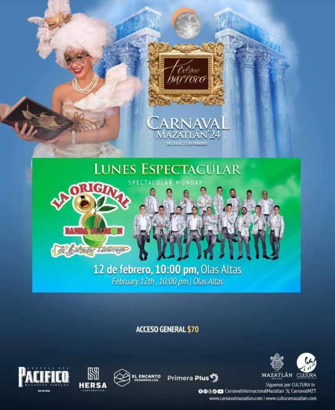 Te presentamos al elenco de El Carnaval de Mazatlán 2024.