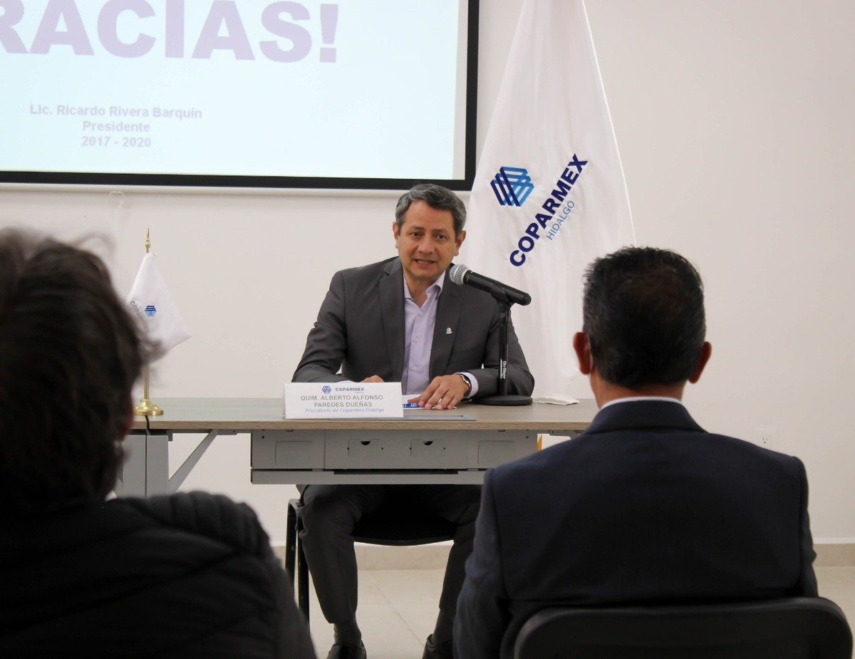 Coparmex Hidalgo. Alberto Paredes Dueñas, nuevo presidente