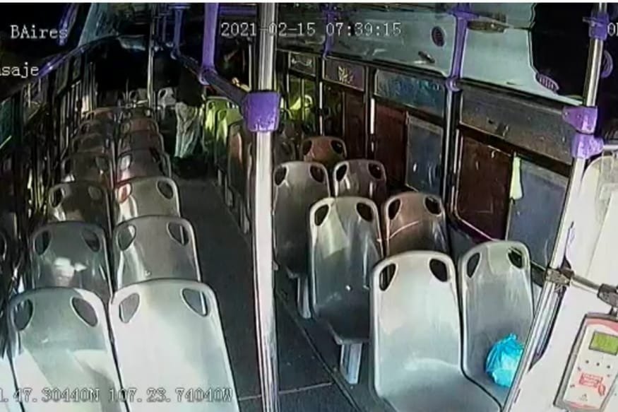 Por cámaras de videovigilancia en camión urbano de Culiacán, autoridades se perc