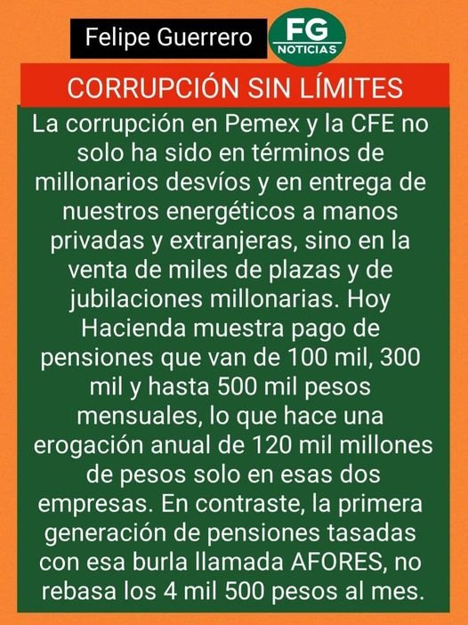 CORRUPCIÓN SIN LÍMITES....
