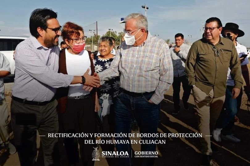El Gobernador, Rubén Rocha Moya, el Secretario de Obras, Jose Luis Zavala Caba