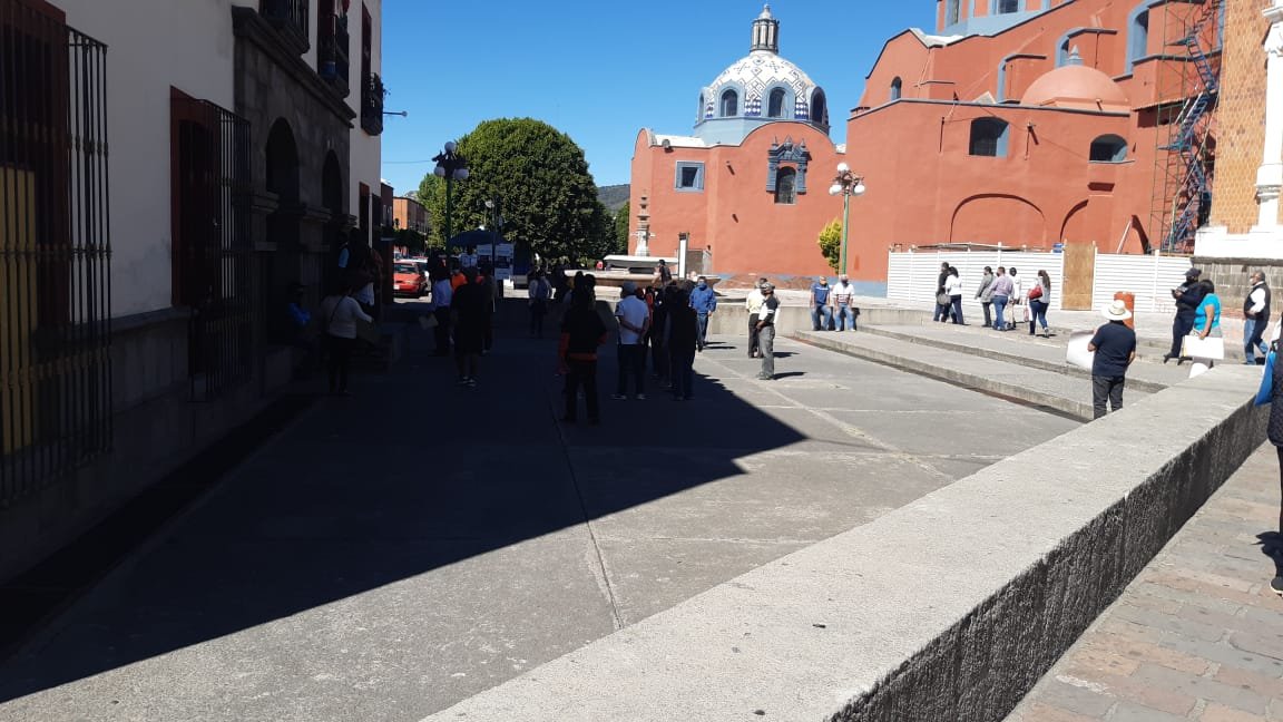 Tlaxcala. Se manifiestan por descentralización de agua en Totolac