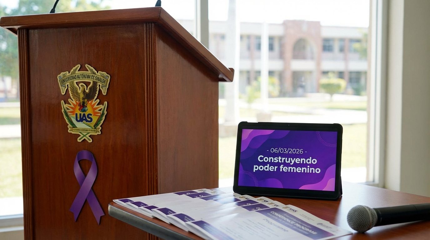 06/03/2026 Reconoce el Rector Jesús Madueña el papel transformador de la mujer en la UAS; celebran el talento de las universitarias con la conferencia “Construyendo poder femenino”