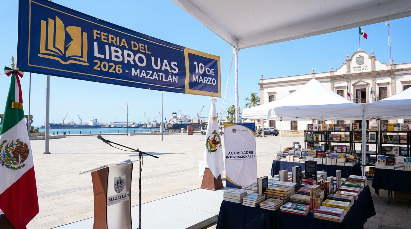 10/ marzo/2026 ¡La fiesta de las letras en el corazón del puerto! Con más de 150 actividades y autores internacionales, Mazatlán será sede de la Feria del Libro UAS 2026