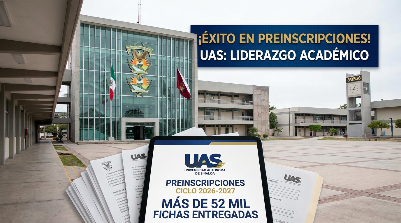 8/03/26 ¡Éxito en preinscripciones! La UAS reafirma su liderazgo académico con más de 52 mil fichas entregadas para el ciclo 2026-2027; apuesta por la cobertura universal