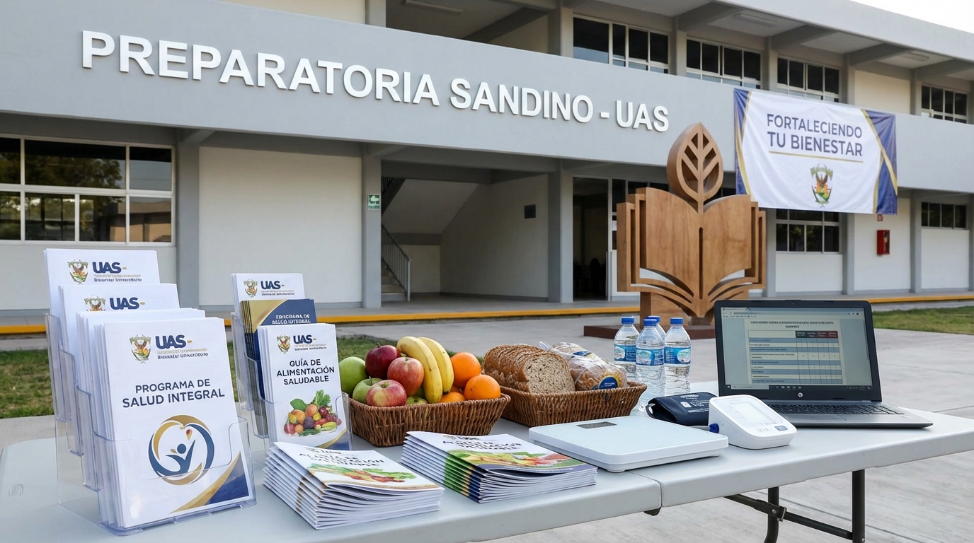 A través de la Unidad de Bienestar Universitario, la UAS fortalece la formación integral en la Preparatoria Sandino con programas de salud y alimentación