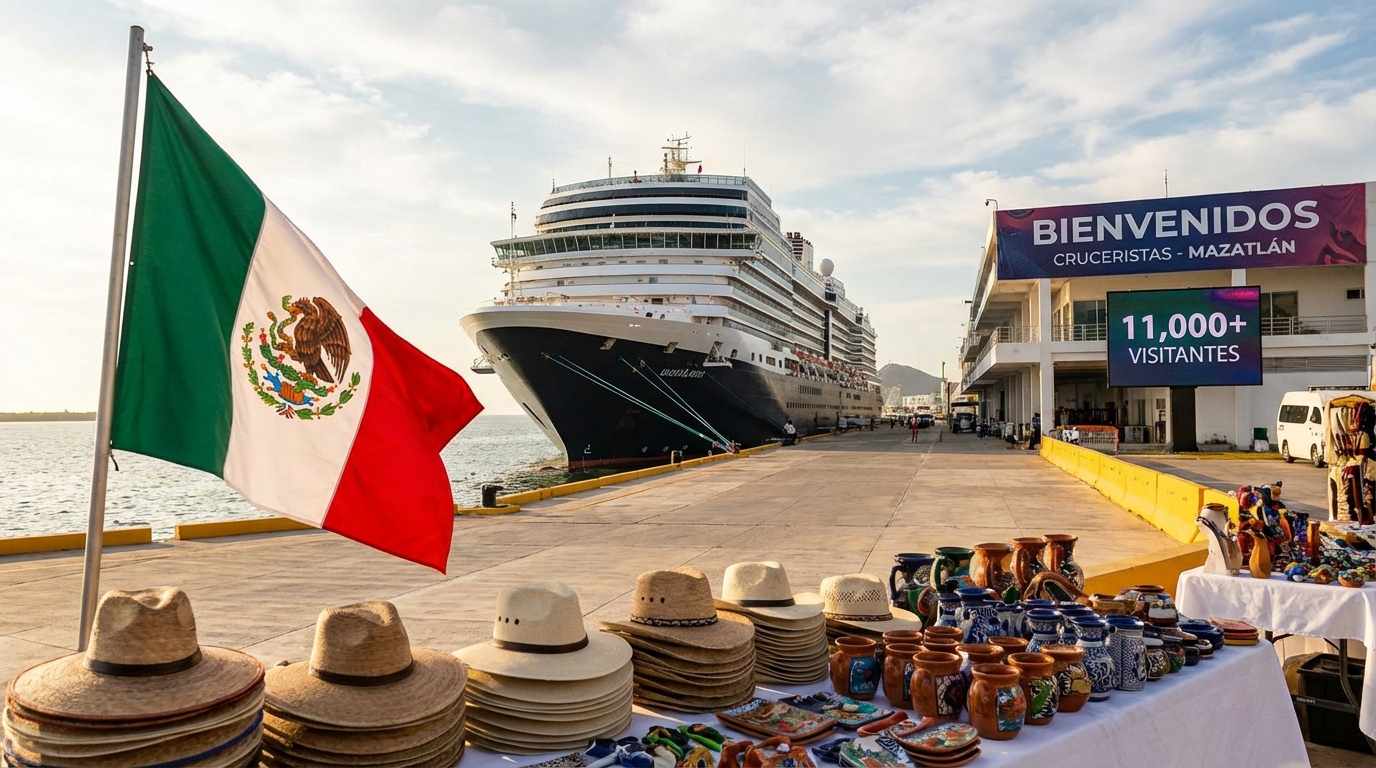 Mazatlán recibe con alegría a más de 11 mil cruceristas y reafirma su brillo turístico*
